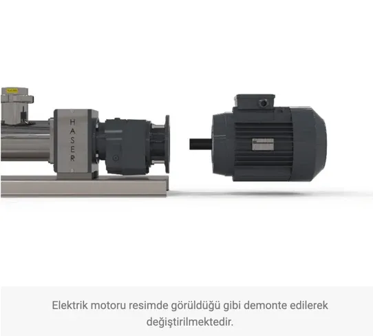 ECO Serisi monopompada elektrik motorunun demonte edilmesi