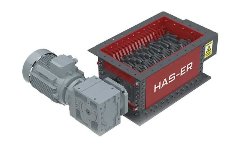 HAS-ER HS Shredder parçalayıcı, redüktörlü motor tahrikli