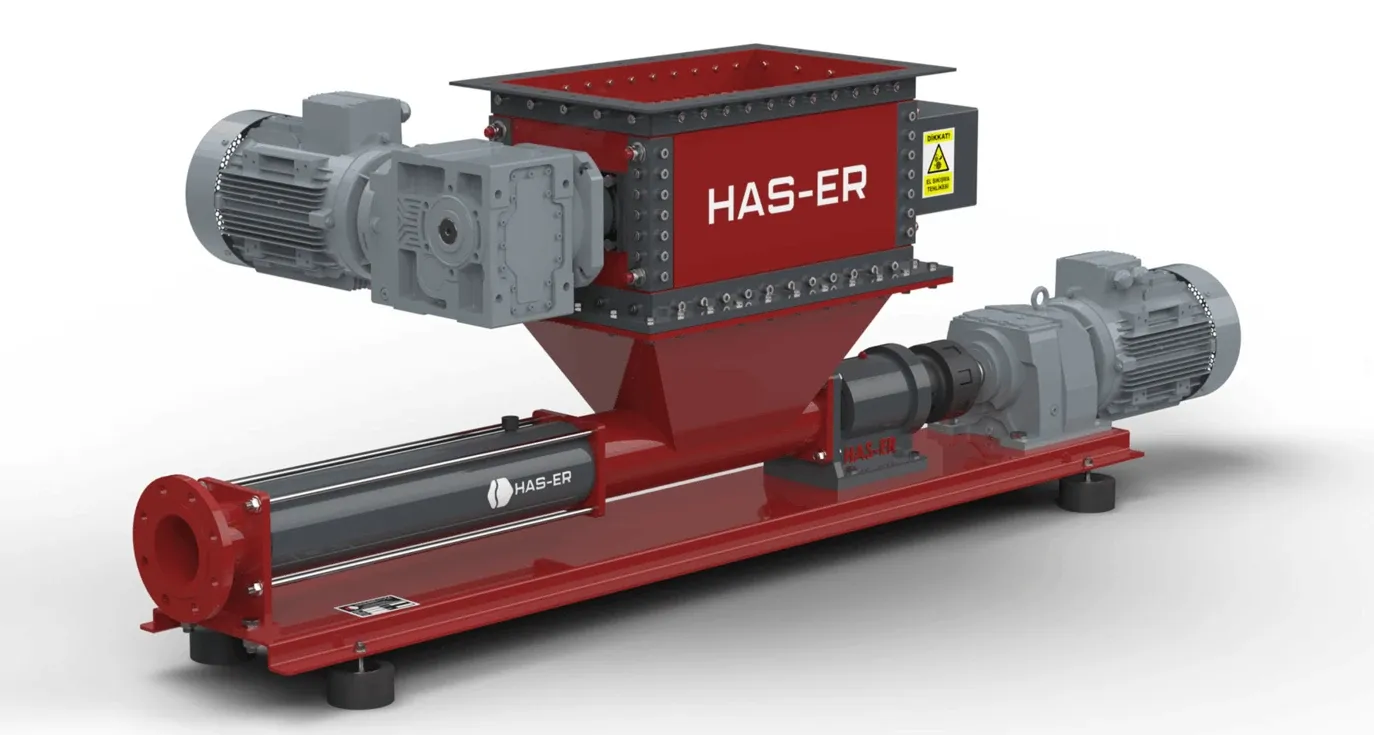 HAS-ER SH Serisi shredder akuple hazneli pompa